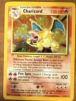 Pokemon TCG Charizard Base Set Holo Unlimited Rare Card 4/102 NM - Image 3