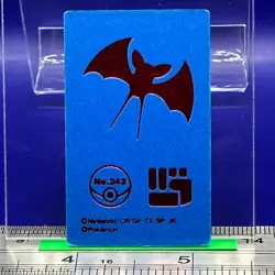 Zubat Pokemon Menko Card Menco Game TCG Nintendo Vintage Japanese #477 - Image 3