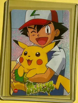 ASH PIKACHU SQUIRTLE Vending Machine Prism Sticker 2000 - Pokemon Card NM - Image 2