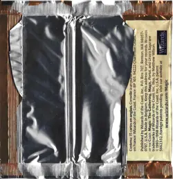 MTG: URZA'S SAGA empty Herald of Serra Booster Pack wrapper; rear tears NO CARDS - Image 2