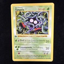 Pokemon Card - Tangela Base Set (Shadowless) 66/102 Common 1st Edition - Image 1