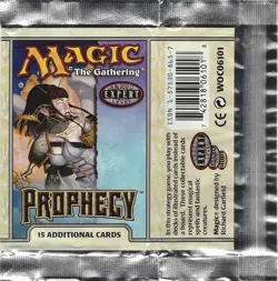 MTG: PROPHECY empty Booster Pack wrapper; rear tears, NO CARDS, 2000 - Image 1