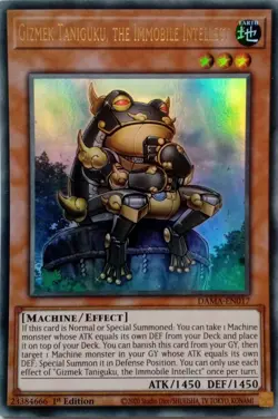 DAMA-EN017 GIZMEK TANIGUKU, THE IMMOBILE INTELLECT ULTRA RARE 1ST ED YuGiOh CARD - Image 1