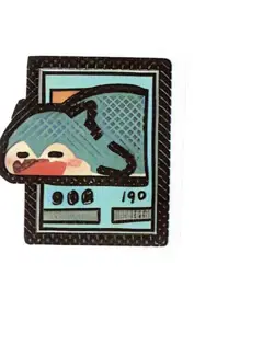 Pokemon Derpy Fan Art Mini Card Sticker 1.25" Sleeping Snorlax - Image 1