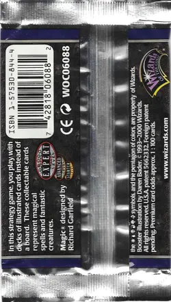 MTG: NEMESIS empty Booster Pack wrapper; edge tears, NO CARDS, 2000 - Image 2