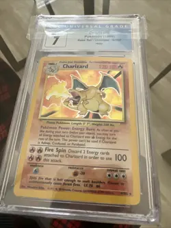 Charizard 1999 Base Set Holo Rare Pokemon Card 4/102 CGC 7 - Image 1
