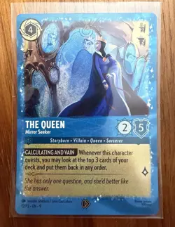 RARE PROMO The Queen Mirror Seeker Glimmer Foil Fabled Disney Lorcana Card - Image 3