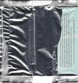 MTG: ICE AGE empty Karplusan Yeti Booster Pack wrapper; rear tears, NO CARDS - Image 2