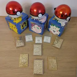 Pokemon 23k Burger King Gold Plated Trading Card Lot Of 6 3 W Box And Ball 3wo - Image 1