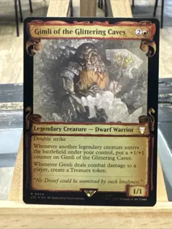 MTG *Gimli of the Glittering Caves Showcase Scroll Foil X1* (NM) LOTR - Image 1