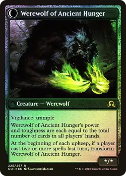 MTG FOIL Sage of Ancient Lore Werewolf of Ancient Hunger Prerelease Shadows - Image 2
