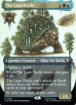 The Lion-Turtle FOIL BORDERLESS Avatar: The Last Airbender Magic MTG NM - Image 1