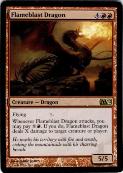 Magic The Gathering Flameblast Dragon HOLO Rare #133 - Image 1
