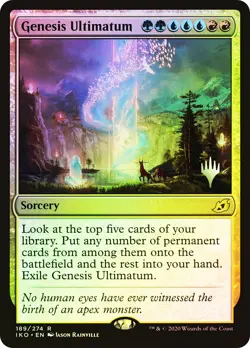 MTG FOIL Genesis Ultimatum Promo Pack Ikoria Lair of Behemoths - Promo: - Image 1