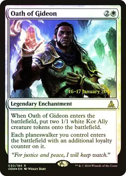 MTG FOIL Oath of Gideon Prerelease Oath of the Gatewatch - Promo: Date Stamped - Image 1
