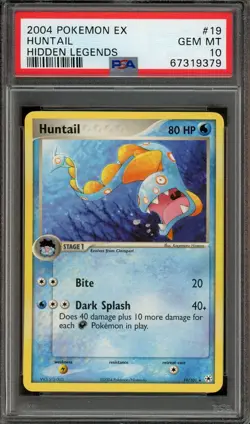 PSA 10 Huntail #19 Pokemon EX Hidden Legends - Image 1