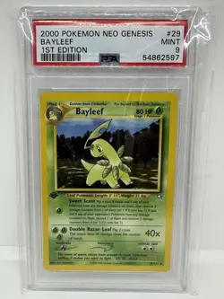 Pokemon Neo Genesis Chikorita and Bayleef - All 1st Edition PSA 9s - Image 2