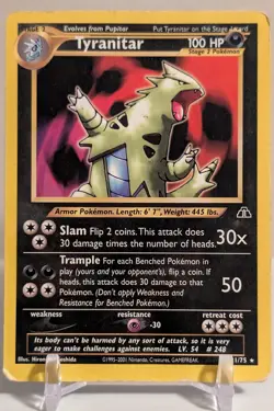 Tyranitar 31/75 Pokemon Neo Discovery Non Holo - Image 1