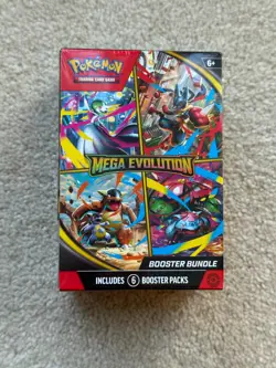 Pokemon TCG Mega Evolution Booster Bundle Box 6 Booster Packs - New/Sealed - Image 1