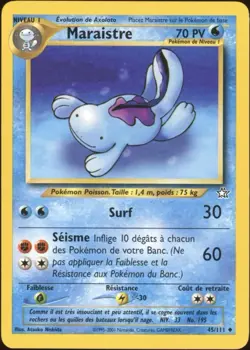 2001 Pokemon FRENCH Unlimited Neo Genesis Maraistre-Quagsire 45/111 NM - Image 1