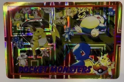 Pocket Monster Anime Raichu/Snorlax/Cubone Bandai Cardass Sticker Pokemon- 1998 - Image 1