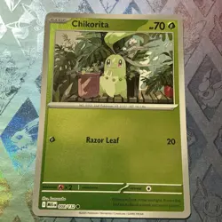 Chikorita 008/132 Me01: Mega Evolution Reverse Holo M/NM Pokemon - Image 1