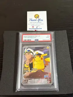 Pokemon Captain Pikachu CBB1 CHINESE Full Art Promo #09 PSA 9 Mint **US SELLER** - Image 2
