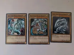 Yugioh Blue-Eyes White Dragon x3 Set LDK2-ENK01 Playset! SDK LOB PCK Artworks NM - Image 1