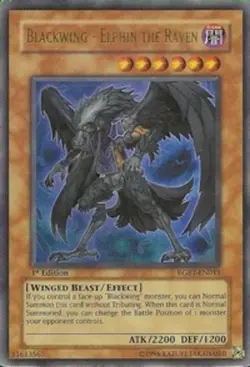 Yugioh! LP Blackwing - Elphin the Raven - RGBT-EN013 - Ultra Rare - 1st Edition - Image 1