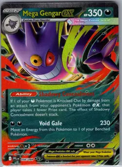 Mega Gengar ex 056/094 ME02: Phantasmal Flames - Pokemon Card - NM - Image 1