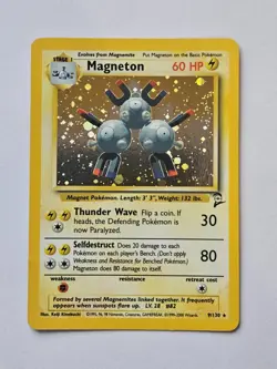 Magneton 9/130 Base Set 2 Rare Holo Pokemon Card WOTC 2000 - Excellent - Image 1