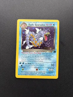 Pokemon Card Team Rocket Dark Gyarados 8/82 HOLO WOTC Prerelease - Image 1