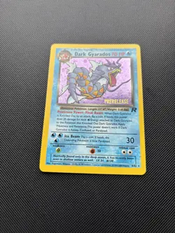 Pokemon Card Team Rocket Dark Gyarados 8/82 HOLO WOTC Prerelease - Image 2