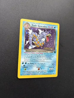 Pokemon Card Team Rocket Dark Gyarados 8/82 HOLO WOTC Prerelease - Image 3