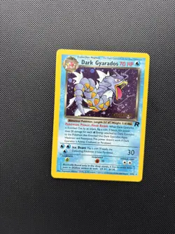 Pokemon Card Team Rocket Dark Gyarados 8/82 HOLO WOTC Prerelease - Image 5