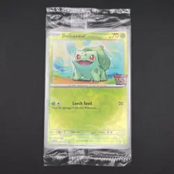 Pokemon TCG Card Bulbasaur 001/165 S&V 151 Best Buy Stamped Promo - Sealed - Image 1