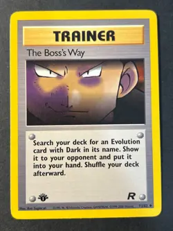 The Boss's Way 73/82 1st Edition Rare Team Rocket WOTC Pokemon Card B Near Mint - Image 1