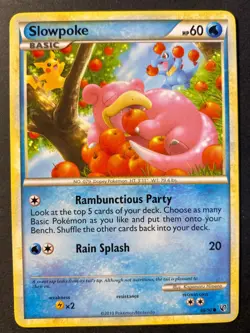 Slowpoke 66/90 HGSS Undaunted - Common Pokemon card LP + - Image 2
