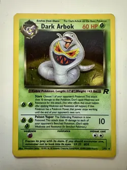 Dark Arbok Holo 2/82 Team Rocket Holo Card - Mint Condition - Image 1
