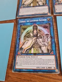 Yu Gi Oh Curious ,The Lightsworn Dominion EXFO EN091 Playset 3 cards - Image 2