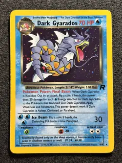 Dark Gyarados 8/82 Team Rocket Holo Rare Pokemon Card WOTC Vintage NM - Image 1