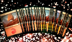 MTG N2 - 25 SAME ART FOIL BASIC LAND BRO #274 BRUCE BRENNEISE MOUNTAIN SET LOT - Image 1