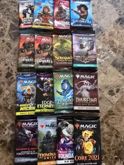 MTG 16x Sealed Booster Packs Lot D&D / Dominaria / Phyrexia Magic The Gathering - Image 1