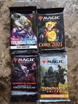 MTG 16x Sealed Booster Packs Lot D&D / Dominaria / Phyrexia Magic The Gathering - Image 2