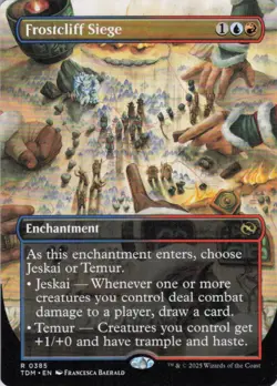 MTG Frostcliff Siege (Borderless) (385) | NM | Tarkir: Dragonstorm {TDM} - Image 1