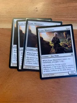 x4 MTG Lone Missionary LP Rise of the Eldrazi 4x Playset Magic the Gathering - Image 1