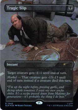 MTG Tragic Slip (7043) | NM Foil | Secret Lair The Office {SLD} - Image 2
