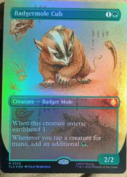 Badgermole Cub (Borderless) Foil (326) Avatar The Last Airbender MTG - Image 1