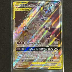 Pokemon TCG Solgaleo & Lunala GX Full Art Holo Card 216/236 Sm-Cosmic Eclipse - Image 1