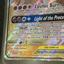 Pokemon TCG Solgaleo & Lunala GX Full Art Holo Card 216/236 Sm-Cosmic Eclipse - Image 5